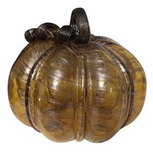 Hand Blown Glass Pumpkin